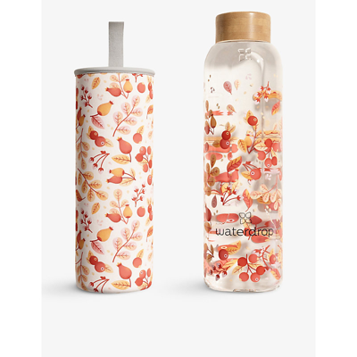 Waterdrop Edition Defence Graphic-print Glass Bottle 600ml