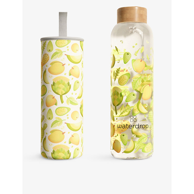 Waterdrop Edition Glow Graphic-print Glass Bottle 600ml