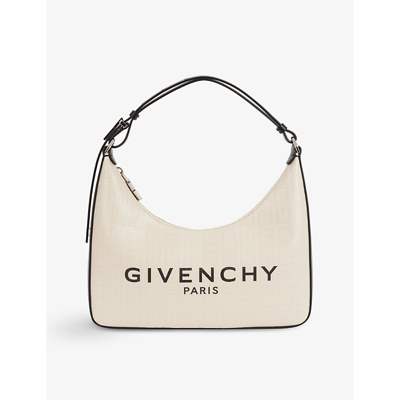 Shop Givenchy Moon Faux-leather Shoulder Bag In Ivory