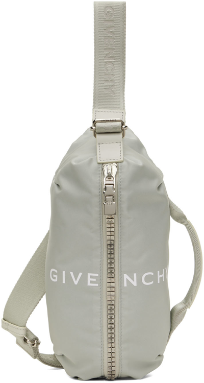 Shop Givenchy Gray G-zip Bum Bag In 050 Light Grey