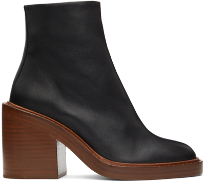 Shop Chloé Black May Ankle Boots In 001 Black
