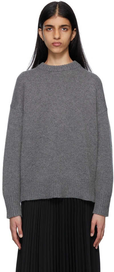 Shop Co Gray Boyfriend Sweater In Grey