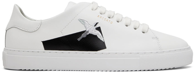 Shop Axel Arigato White Tape Bird Clean 90 Sneakers In White/black
