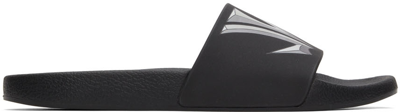 Jw Anderson Logo-print Leather Slides In 6170-001-black