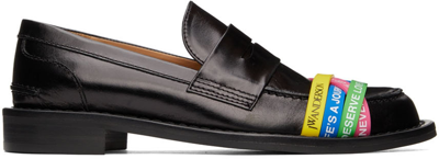 Shop Jw Anderson Black Elastic Loafers In 001 Black