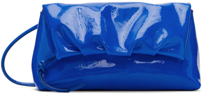 Shop Dries Van Noten Blue Mini Flat Shoulder Bag In 513 Electric