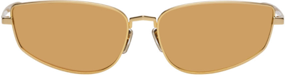 Shop Givenchy Gold Gv40005u Sunglasses In 05a Black/smoke