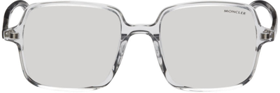 Shop Moncler Transparent Shadorn Sunglasses In 26d Shiny Crystal /