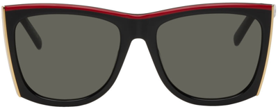 Shop Saint Laurent Black Paloma Sunglasses In 001 Black