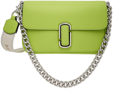 Shop Marc Jacobs Green 'the J Marc' Shoulder Bag In 325 Green Glow