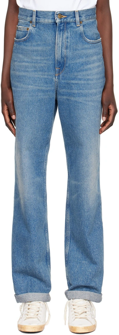 Shop Golden Goose Blue Kim Jeans In 50100 Blue