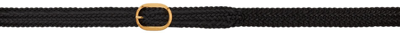 Shop Tom Ford Black Braided Belt In U9000 Black
