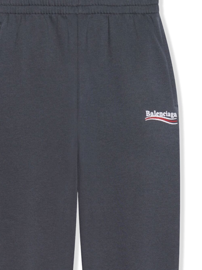 Shop Balenciaga Political Campaign Jogging Pants In Grey