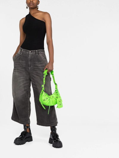 Shop Balenciaga Xs Le Cagole Shoulder Bag In Green