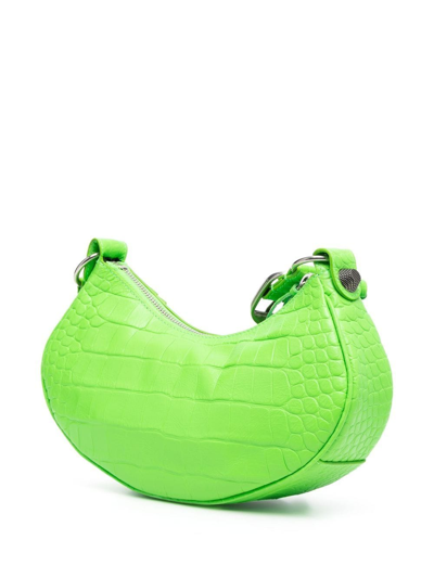 Shop Balenciaga Xs Le Cagole Shoulder Bag In Green