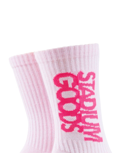 Shop Stadium Goods Ribbed Logo "blizzard Pink" Socks