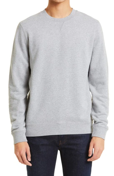 Shop Sunspel Cotton French Terry Sweatshirt In Grey Melange