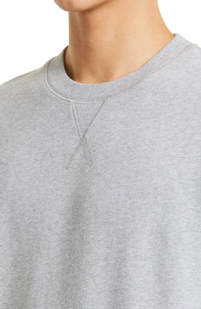 Shop Sunspel Cotton French Terry Sweatshirt In Grey Melange