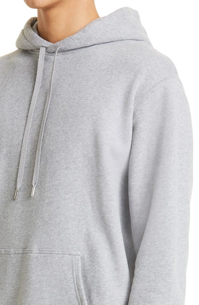 Sunspel Cotton French Terry Hoodie In Grey Melange