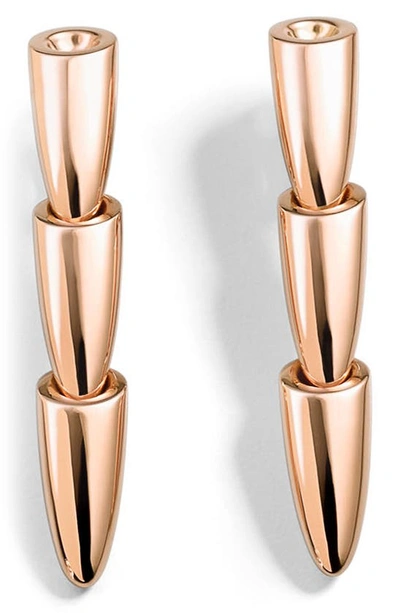 Shop Vhernier Calla Clip-on Earrings In Pink Gold