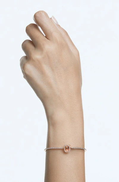 Swarovski Millenia Crystal Square Bangle Bracelet In Pink