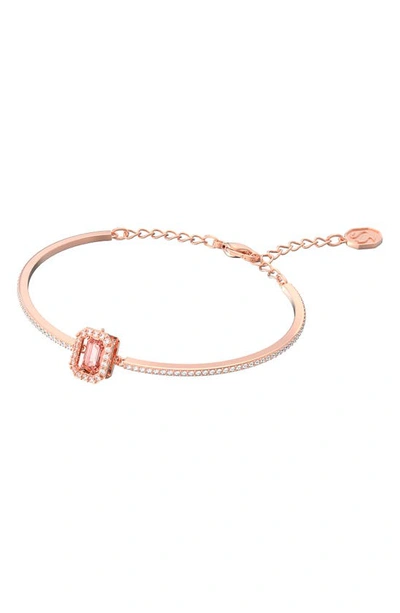 Swarovski Millenia Crystal Square Bangle Bracelet In Pink