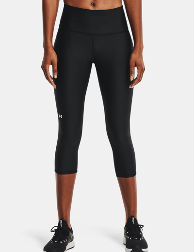Under Armour Heatgear Armour No-slip Waistband Capris In Black