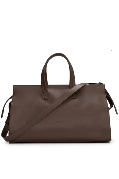 Shop Marsèll Quarantotto Logo Detailed Tote Bag In Brown