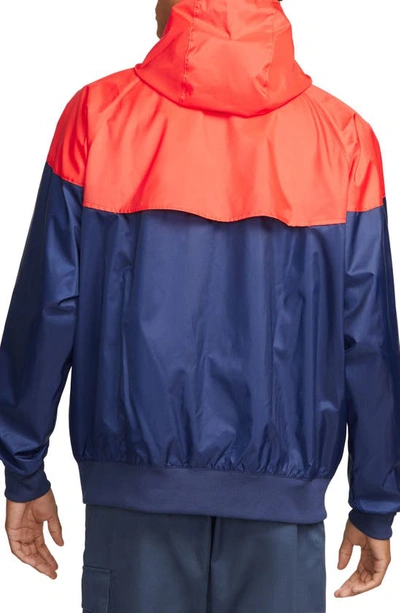 Shop Nike Sportswear Windrunner Jacket In Midnight Navy/ Light Crimson