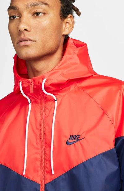 Nike Men's Sportswear Windrunner Hooded Jacket In Midnight Navy/light  Crimson/navy | ModeSens