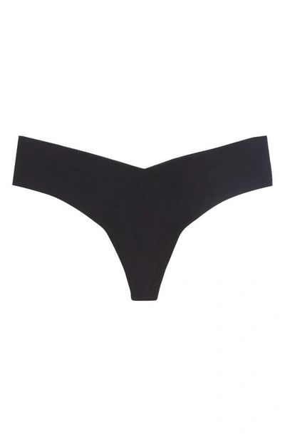 Shop Commando Microfiber Thong In Black