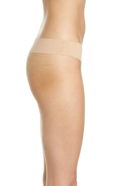 Commando Stretch Microfiber Thong In Beige