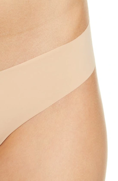 Commando Stretch Microfiber Thong In Beige