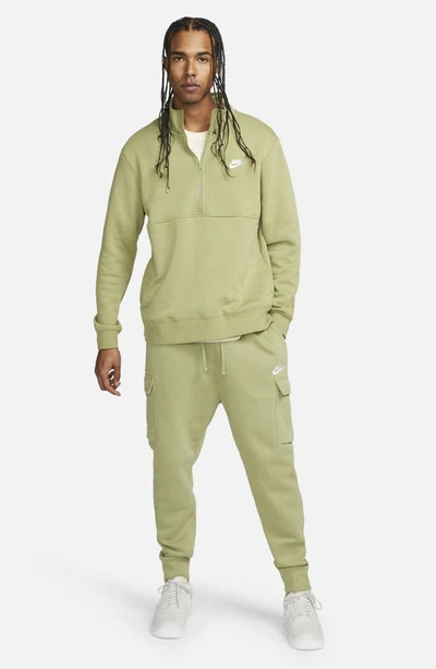 Shop Nike Club Fleece Cargo Pocket Joggers In Alligator/ Alligator/ White