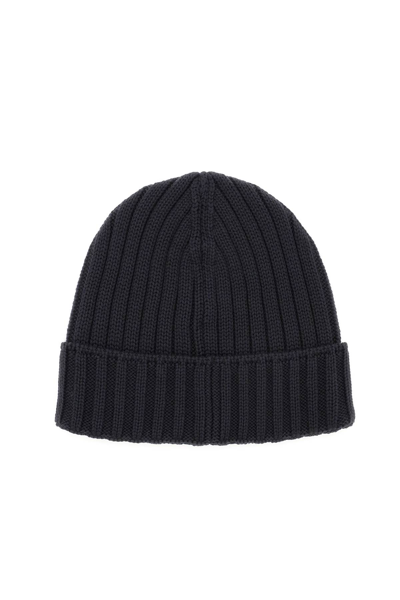 Shop C.p. Company Wool Beanie Hat In Grey