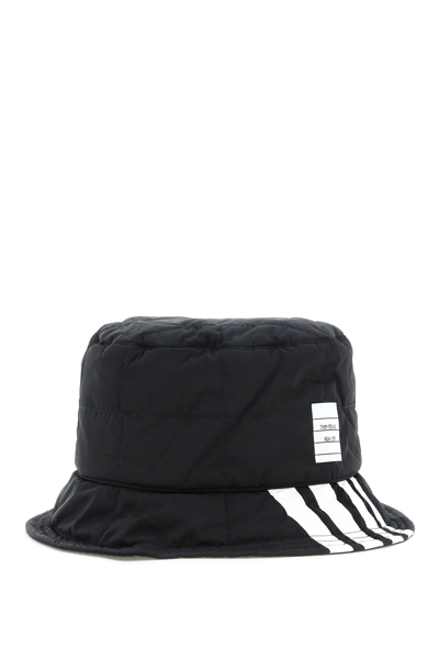 Thom Browne Black 4-bar Bucket Hat In Black