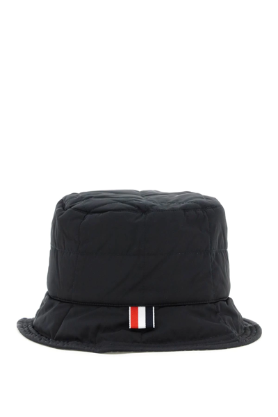 Thom Browne Black 4-bar Bucket Hat In Black