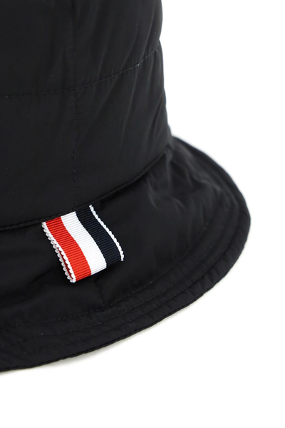 Thom Browne Black 4-bar Bucket Hat In Black