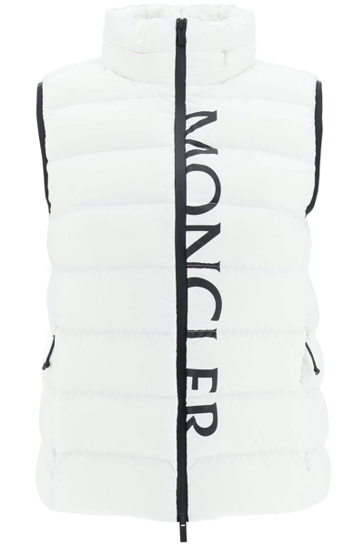 Shop Moncler 'cenis' Down Vest In White
