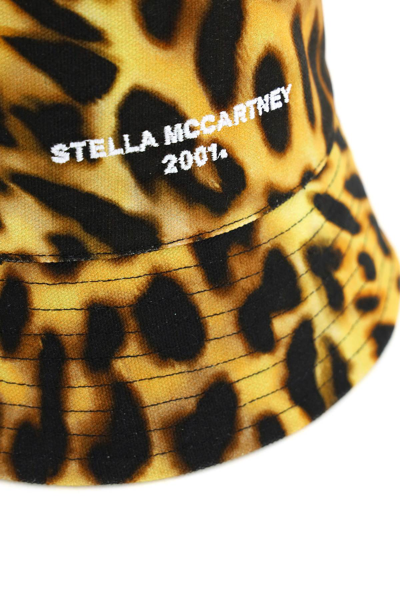 Shop Stella Mccartney Cotton Bucket Hat In Yellow,brown