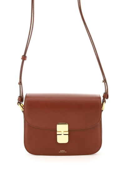 Shop Apc Grace Small Bag In Brown