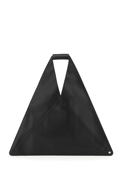 Shop Mm6 Maison Margiela Flat Japanese Bag In Black