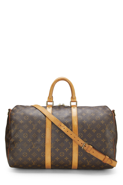 Louis Vuitton Keepall Bandouliere 45 Multicolor in Monogram Coated Canvas  And Cowhide Leather with Palladium-tone - US