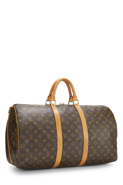 Louis Vuitton Keepall Bandouliere 50 Duffel with Strap Brown Monogram  Canvas