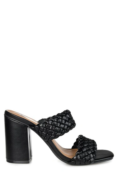 Journee Collection Melissa Braided Strap Pump In Black