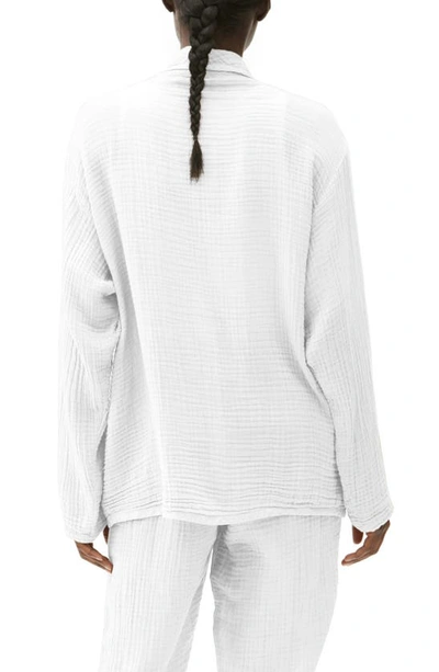 Michael Stars Dana Cotton Gauze Relaxed Blazer In White