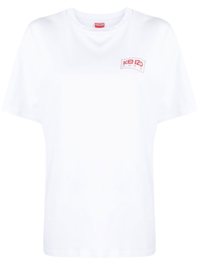 Shop Kenzo Women's White Cotton T-shirt