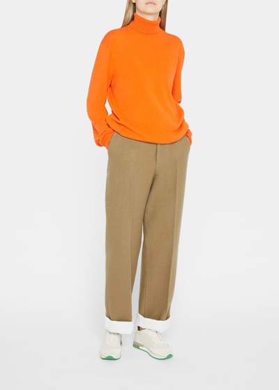 Shop The Row Ciba Turtleneck Sweater In Orange