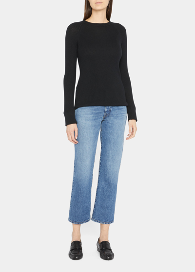 Shop The Row Visby Rib Cashmere Top In Black