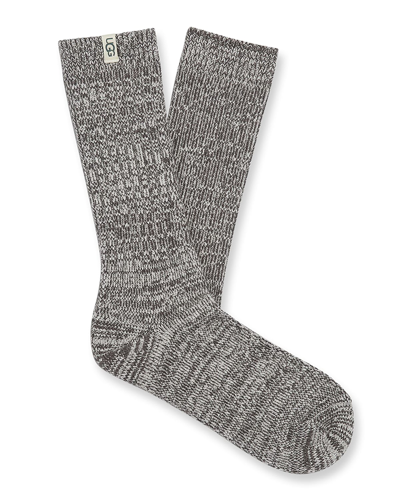 Shop Ugg Rib-knit Slouchy Crew Socks In Icbl